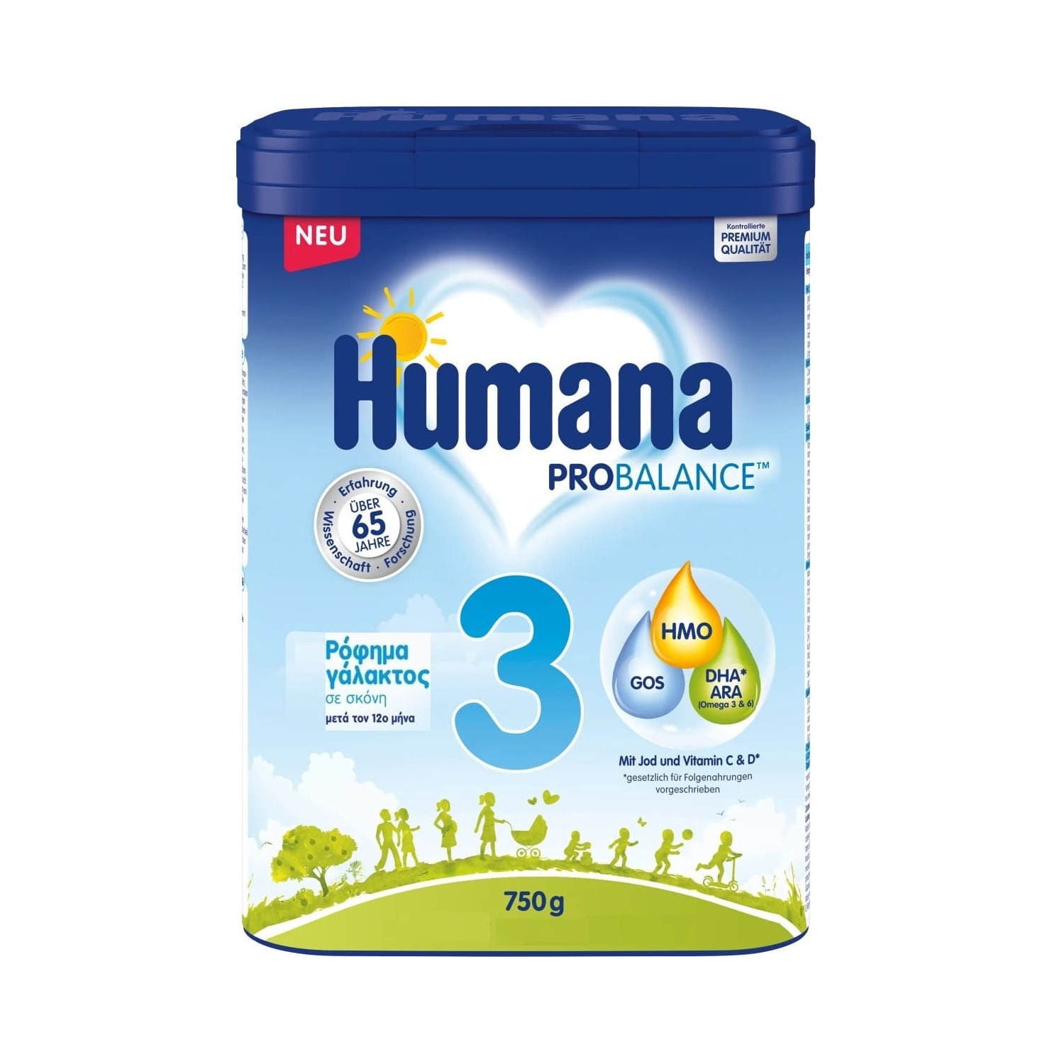 Humana Γάλα σε Σκόνη 3 Pro Balance 12m+ 750gr