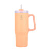 Estia Straw Tumbler XL Save The Aegean Ποτήρι Θερμός BPA Free 900ml Peach fuzz με Καλαμάκι 01-28626