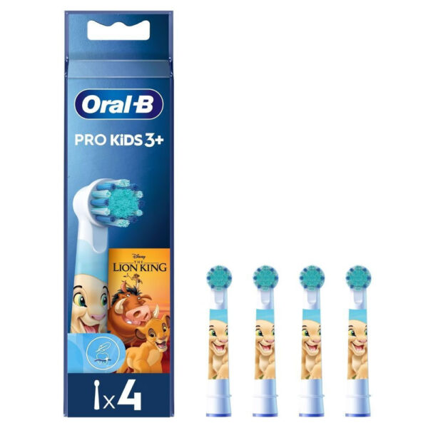 Oral-B Βασιλιάς Των Λιονταριών Ανταλλακτικές Κεφαλές Ηλεκτρικής Οδοντόβουρτσας για 3m+ 4τμχ
