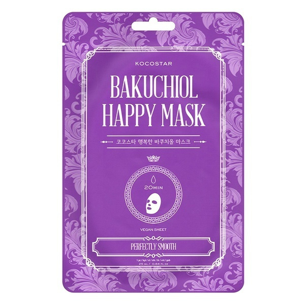 Kocostar Bakuchiol Happy Mask Μάσκα Προσώπου Ανανεωμένη & Λεία Επιδερμίδα 1τμχ