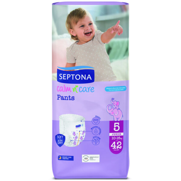Septona Πάνες Βρακάκι Calm n' Care No. 5 για 10-16kg 42τμχ