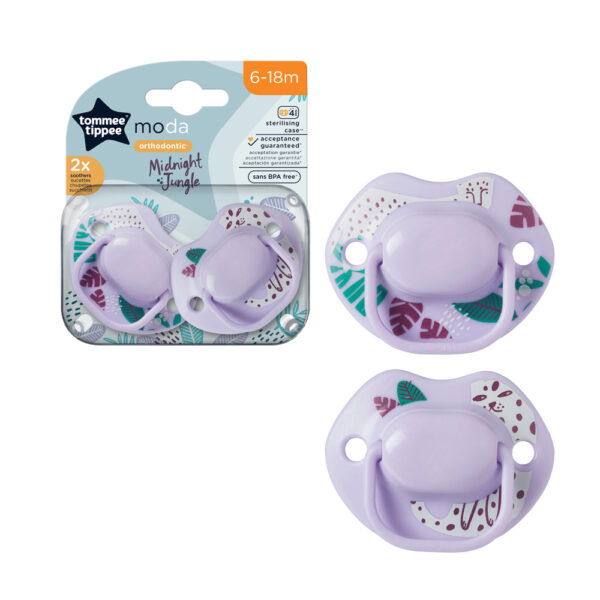 Tommee Tippee Moda Πιπίλες Σιλικόνης Γκρι-Μπλε για 6-18 μηνών 2τμχ - Image 2