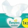Pampers Sensitive Μωρομάντηλα χωρίς Άρωμα. Οινόπνευμα & Parabens 52τμχ - Image 2