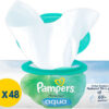 Pampers Harmonie Aqua Μωρομάντηλα χωρίς Οινόπνευμα & Parabens 48τμχ - Image 2