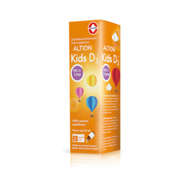 Altion Kids D3 Drops Βιταμίνη για Ανοσοποιητικό 400iu 20ml