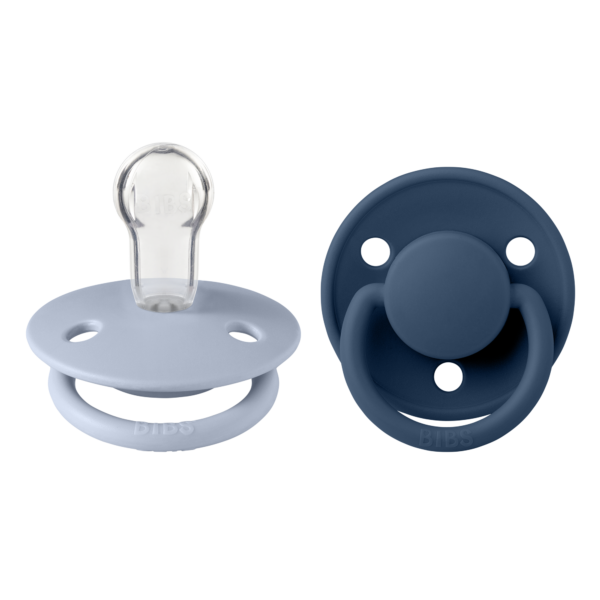 ΠΙΠΙΛΕΣ BIBS DE LUX 2PACK. SILICONE DUSTY BLUE/STEEL BLUE ONE SIZE