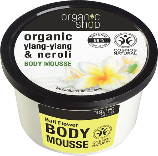 Organic Shop Ενυδατική Mousse Σώματος με Άρωμα Βανίλια 250ml