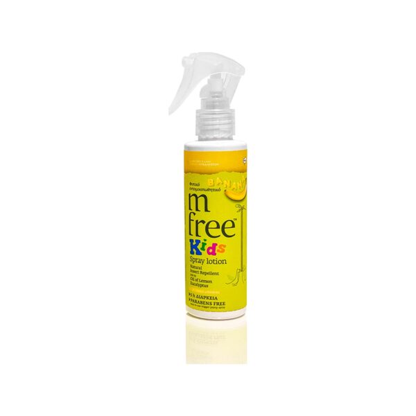 M Free Kids Εντομοαπωθητική Λοσιόν σε Spray Banana Κατάλληλη για Παιδιά 125ml