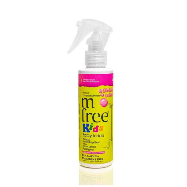 M Free Kids Εντομοαπωθητική Λοσιόν σε Spray Bubble Gum Κατάλληλη για Παιδιά 125ml