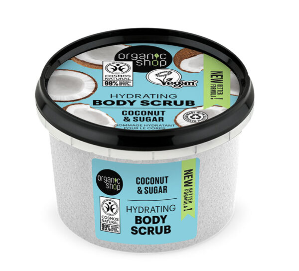 Organic Shop Ενυδατικό Scrub Σώματος Καρύδα 250ml