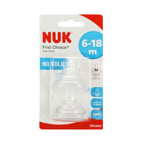 Nuk First Choice Θηλές από Σιλικόνη Μεσαίας Ροής για 6+ μηνών 2τμχ