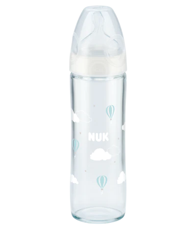 NUK New Classic Μπιμπερό γυάλινο 240ml με θηλή - Image 2