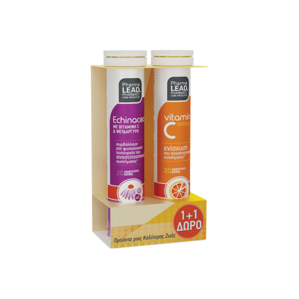 Pharmalead Echinacea Vitamin C Zinc + Vitamin C 1000 Συμπλήρωμα για την Ενίσχυση του Ανοσοποιητικού 2 x 20 αναβράζοντα δισκία