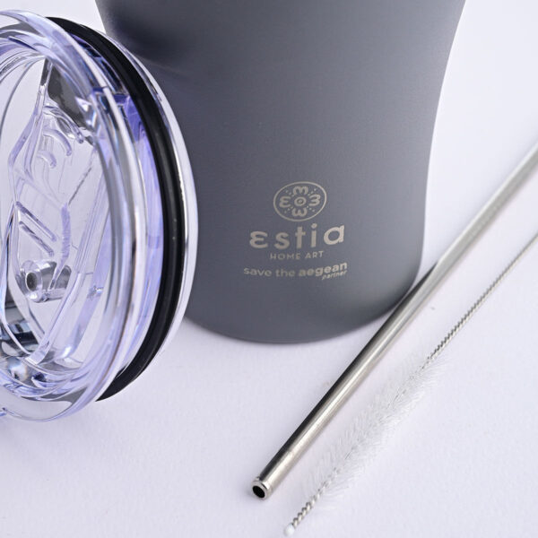 Estia Coffee Mug Save The Aegean 500ml Fjord Grey - Image 3