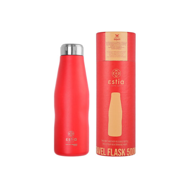 Estia Travel Flash Save The Aegean 500ml Scarlet Red