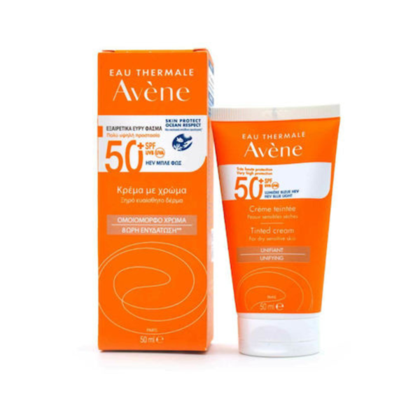 Avene Eau Thermale Cream Tinted Αντηλιακή Κρέμα Προσώπου SPF50 με Χρώμα 4x50ml