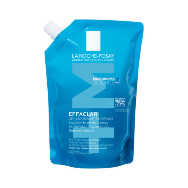 La Roche Posay Effaclar Refill Gel Καθαρισμού Προσώπου για Ακνεϊκές Επιδερμίδες 400ml