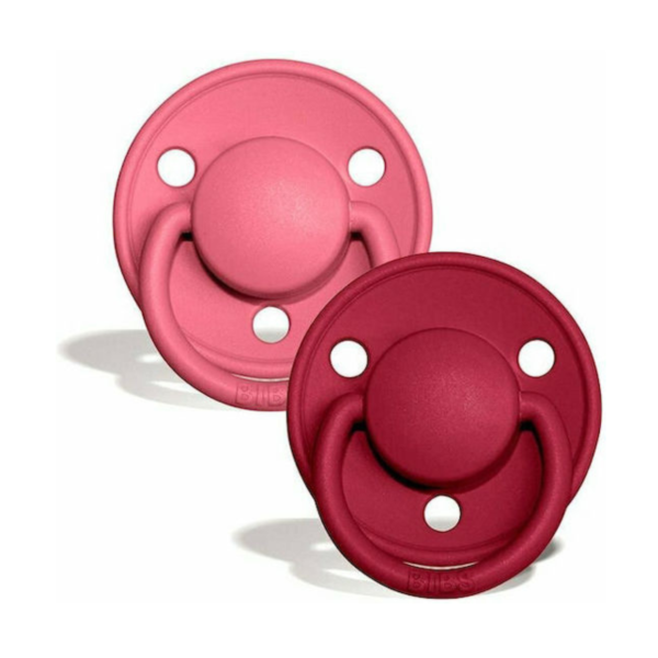 Bibs Πιπίλες Καουτσούκ για 0-6 μηνών Deluxe Coral / Ruby 2τμχ