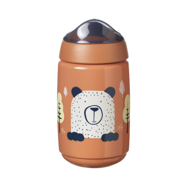 Tommee Tippee Παιδικό Ποτηράκι από Σιλικόνη Πορτοκαλί 390ml για 12m+