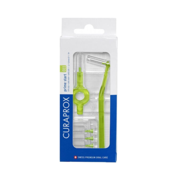 Curaprox Prime Start Ανταλλακτικά για Μεσοδόντια Βουρτσάκια με Λαβή 1.1mm Πράσινα 5τμχ