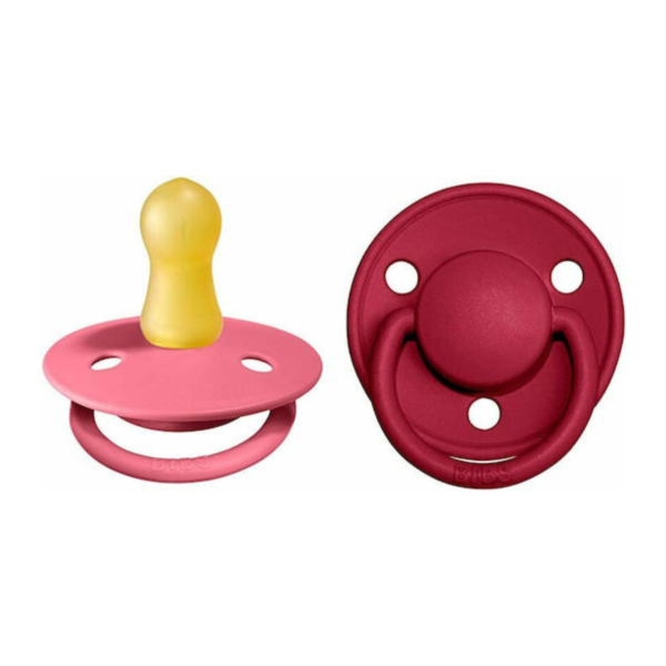 Bibs Πιπίλες Καουτσούκ για 0-6 μηνών Deluxe Coral / Ruby 2τμχ - Image 2