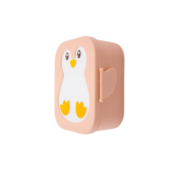 Yuko Penguin Πλαστικό Παιδικό Δοχείο Φαγητού Coral - Image 2