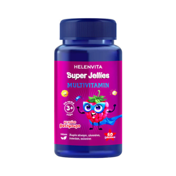 Helenvita Super Jellies Multivitamin Βιταμίνη για Ενέργεια & το Ανοσοποιητικό Βατόμουρο 60 ζελεδάκια