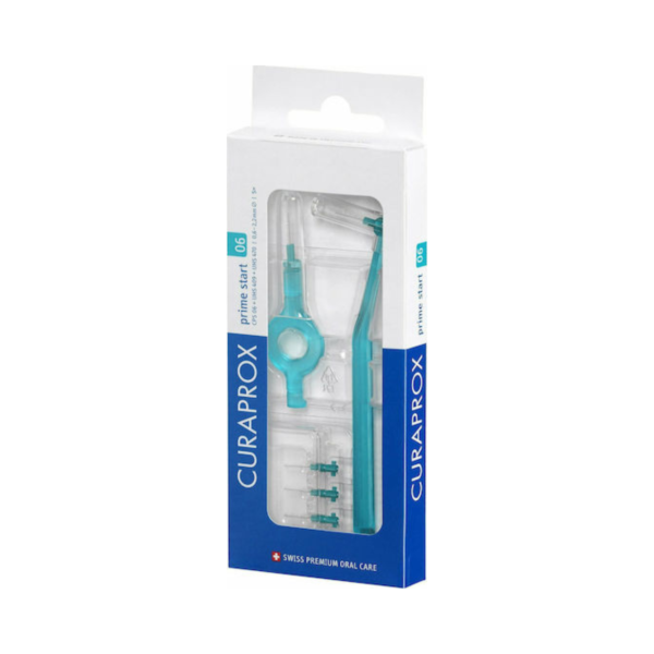 Curaprox Prime Start Ανταλλακτικά για Μεσοδόντια Βουρτσάκια με Λαβή 0.6mm Τιρκουάζ 5τμχ