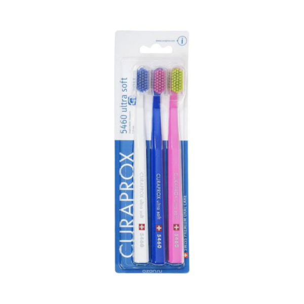 Curaprox CS 5460 Family Pack Οδοντόβουρτσα Ultra Soft Λευκή / Μπλε / Ροζ 3τμχ