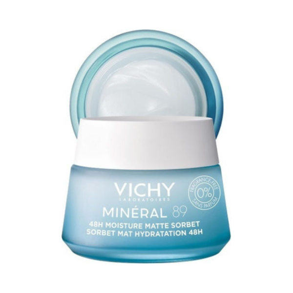 Vichy Minéral 89 Matte Sorbet Light 48ωρο Ενυδατικό Gel Προσώπου για Λιπαρές/Μικτές Επιδερμίδες με Υαλουρονικό Οξύ & Νιασιναμίδη 50ml