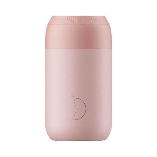 Chilly's Series 2 Ποτήρι Θερμός Ανοξείδωτο BPA Free 340ml Ροζ με Καλαμάκι