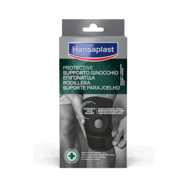 Hansaplast Sport Adjustable Επιγονατίδα με Οπή σε Μαύρο χρώμα