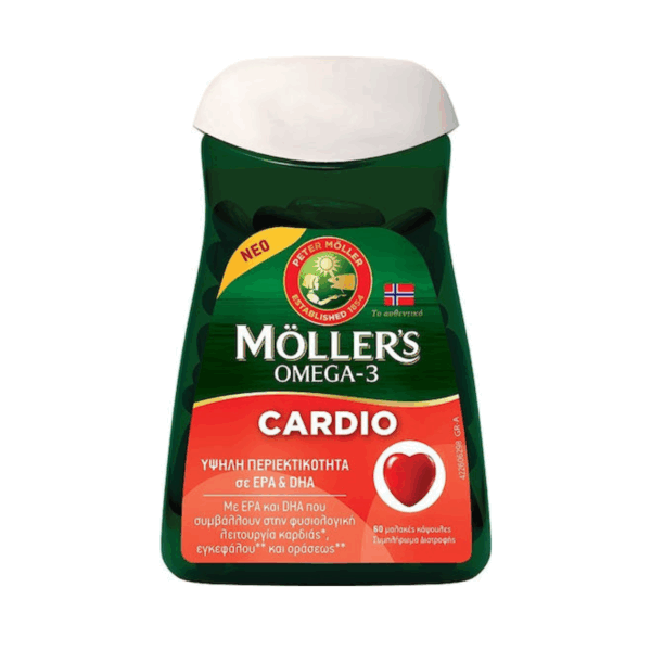 Moller's Omega-3 Cardio Μουρουνέλαιο και Ιχθυέλαιο 60 μαλακές κάψουλες
