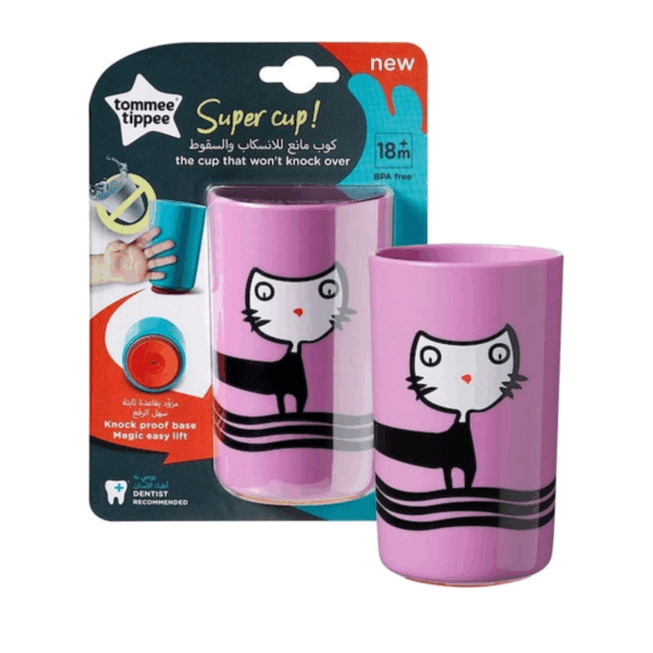 Tommee Tippee Παιδικό Ποτηράκι "No Knock" από Πλαστικό Μωβ 190ml για 18m+ - Image 3