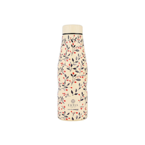 Estia Travel Flask Save the Aegean Μπουκάλι Θερμός Bloom Beige 500ml