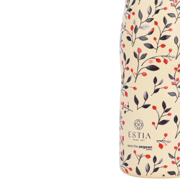 Estia Travel Flask Save the Aegean Μπουκάλι Θερμός Bloom Beige 500ml - Image 2