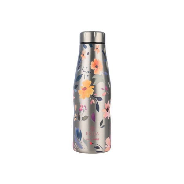 Estia Travel Flask Save the Aegean Μπουκάλι Θερμός Silver Botanic 500ml