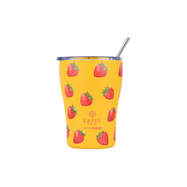 Estia Coffee Mug Save The Aegean 350ml Berry Bright