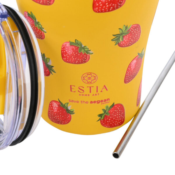 Estia Coffee Mug Save The Aegean 350ml Berry Bright - Image 2