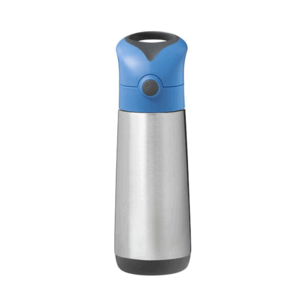 B.box Παιδικό Παγούρι Θερμός 500ml με Καλαμάκι – Μπλέ, Ανοξείδωτο