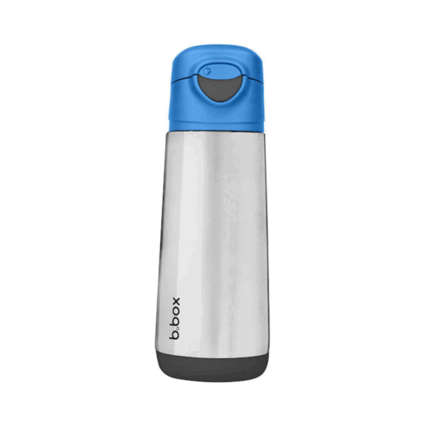 B.Box Παιδικό Παγούρι Θερμός Σιλικόνης Μπλέ 500ml - Image 6