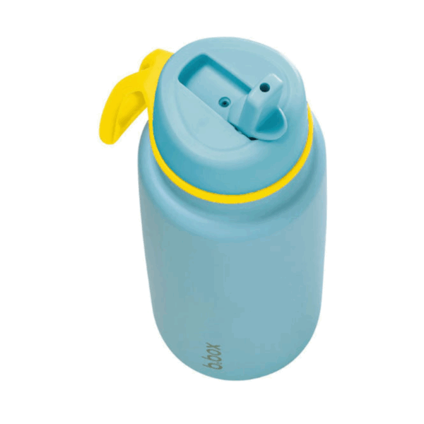 B.Box Μπουκάλι Θερμός Ανοξείδωτο BPA Free 1lt Straw με Καλαμάκι και Λαβή - Image 2