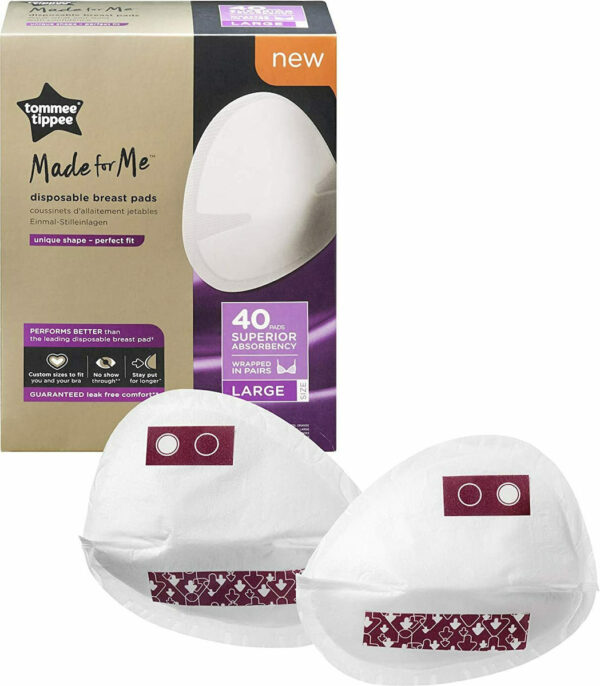 Tommee Tippee 3+1 Δώρο Επιθέματα Στήθους Made for Me Large 40τμχ - Image 2