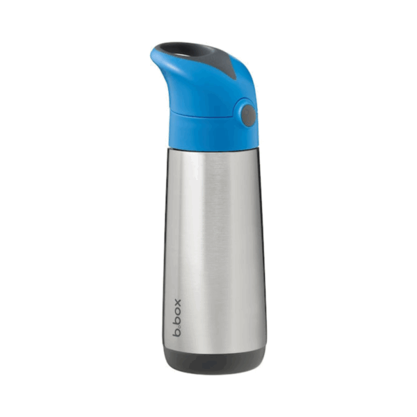 B.box Παιδικό Παγούρι Θερμός 500ml με Καλαμάκι – Μπλέ, Ανοξείδωτο - Image 3