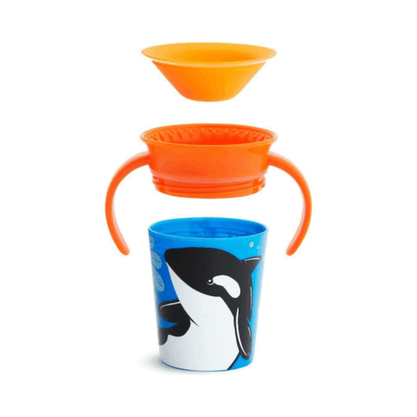Munchkin Παιδικό Ποτηράκι Miracle 360° Wildlove Sippy Cup από Πλαστικό Μπλε 177ml για 6m+ - Image 4