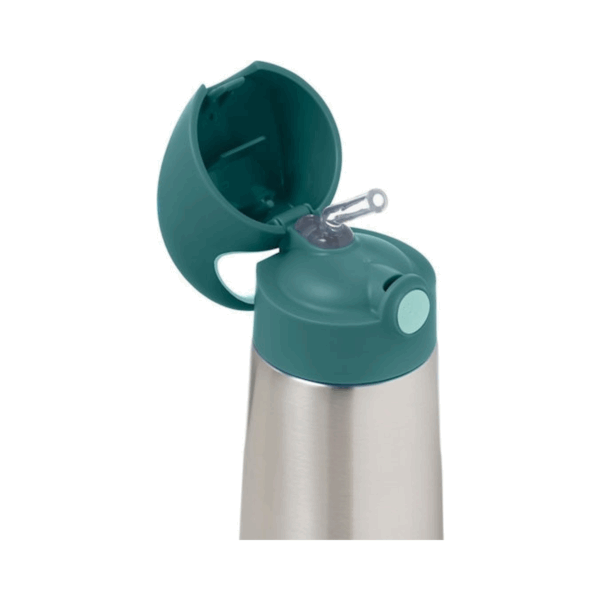 B.Box Μπουκάλι Θερμός Ανοξείδωτο 350ml Πράσινο με Καλαμάκι - Image 5
