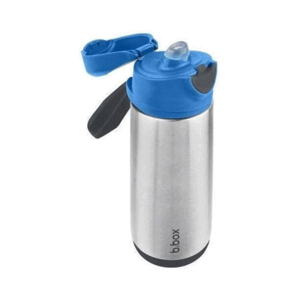 B.Box Παιδικό Παγούρι Θερμός Σιλικόνης Μπλέ 500ml - Image 8