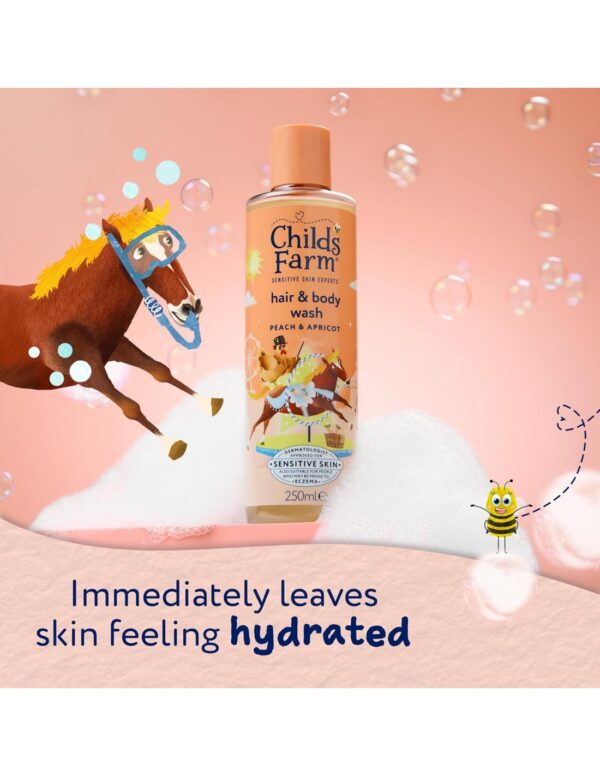 Childs Farm Παιδικό Αφρόλουτρο & Σαμπουάν με Ροδάκινο / Βερύκοκο σε Μορφή Gel 250ml - Image 2