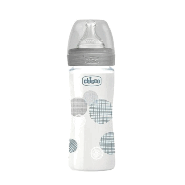 Chicco Γυάλινο Μπιμπερό Κατά των Κολικών με Θηλή Σιλικόνης 240ml για 0+ μηνών Ciel Circles (Αντιγραφή)