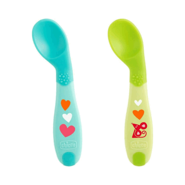 Chicco Βρεφικό Κουτάλι από Σιλικόνη Πράσινο για 8+ μηνών